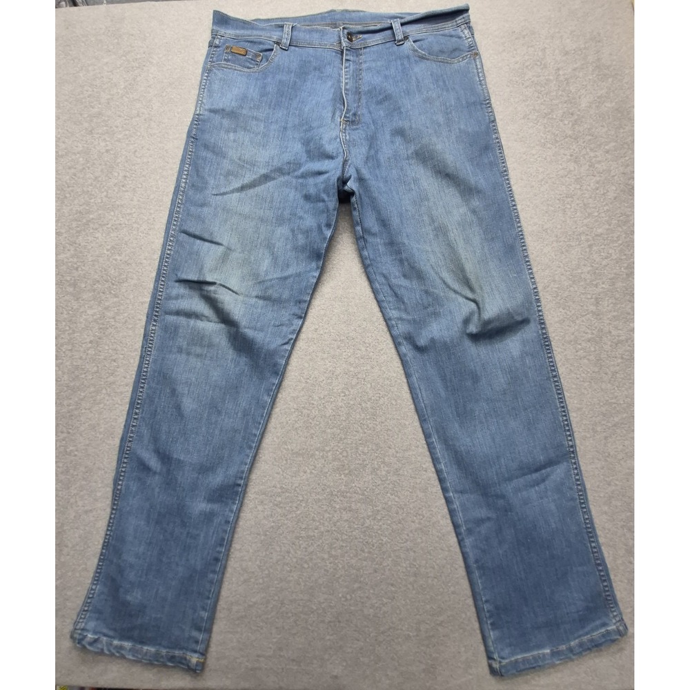Wrangler Retro Slim Straight Jeans Men 38x32 Blue Denim Cowboy Cut 88MWZ Western